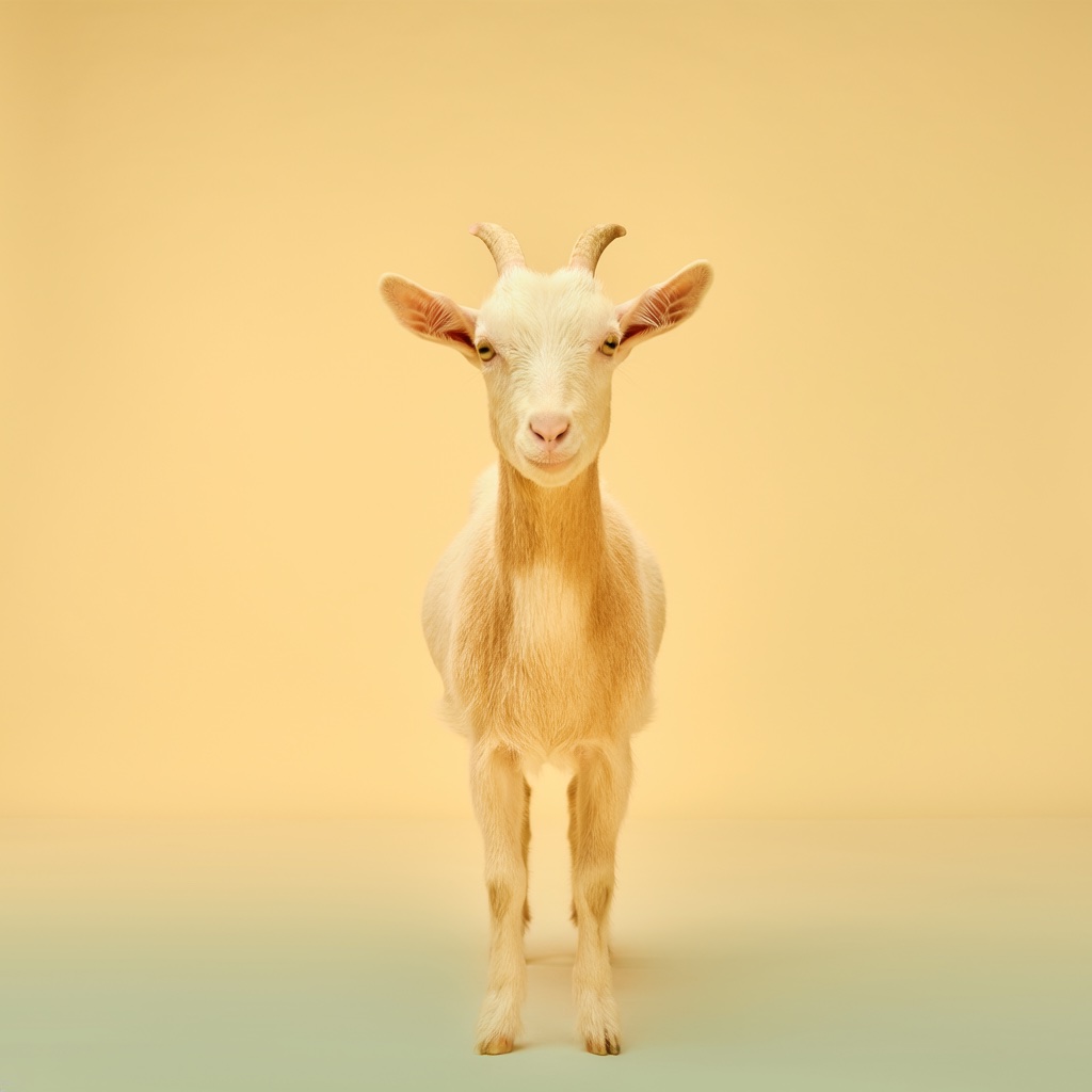 Cream-colored goat